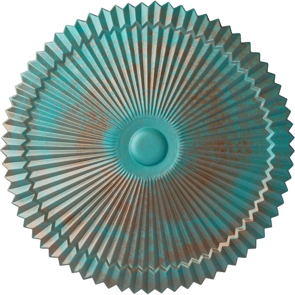 Ekena Millwork Shakuras Ceiling Medallion (Fits Canopies up to 5"), Hand-Painted Copper Green Patina, 24"OD x 3"P CM24SHCGS - main